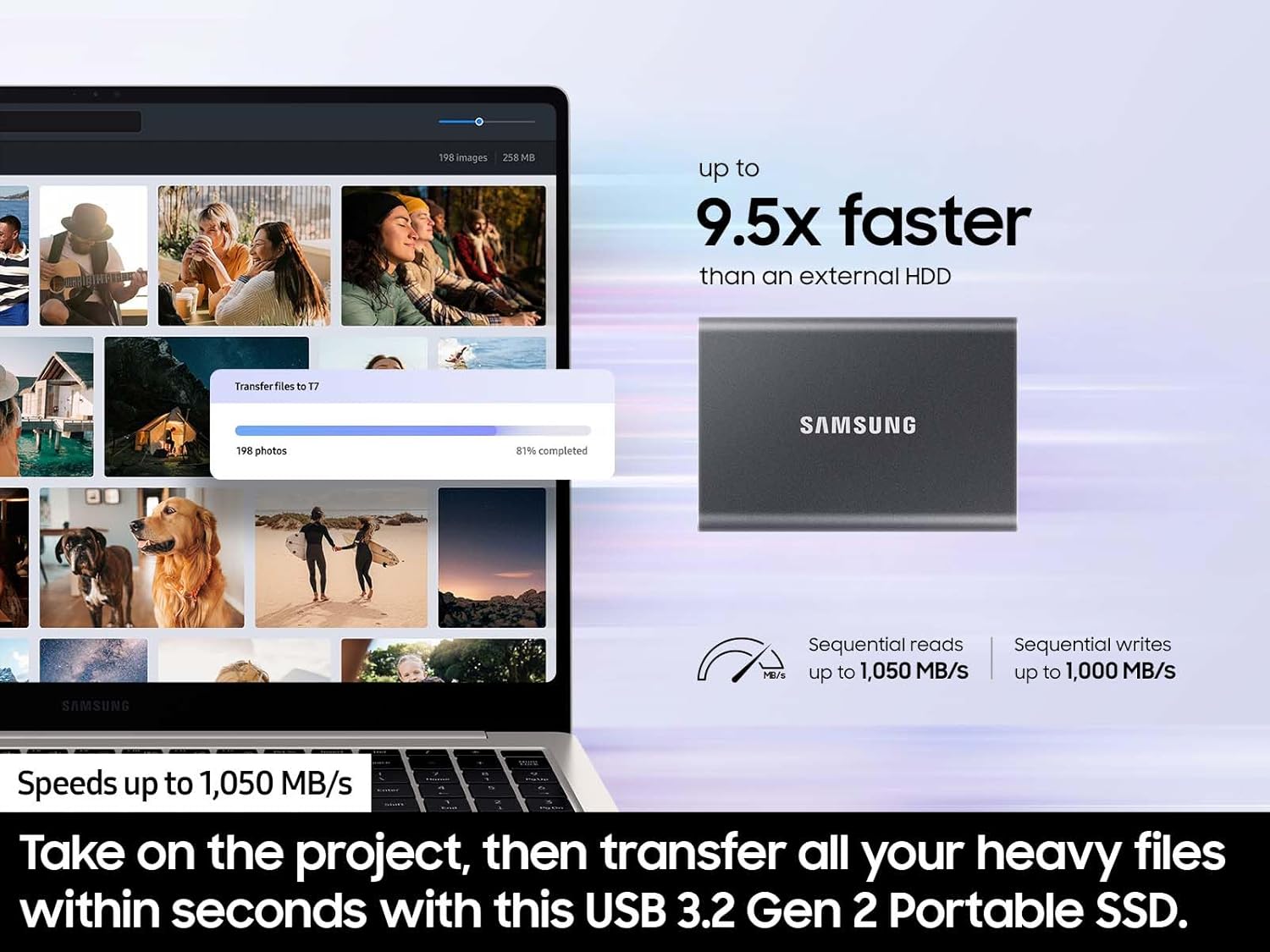 Samsung T7 Portable SSD 1TB